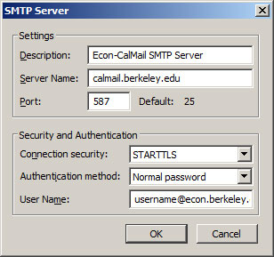 Change SMTP Settings