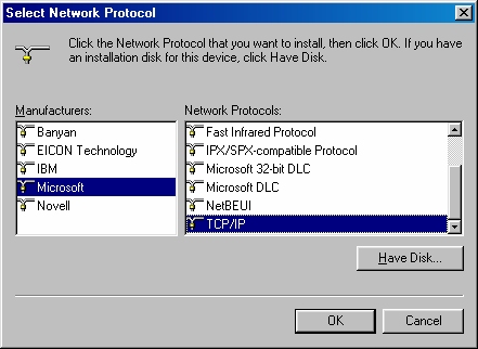 A Step-by-Step Pictorial Guide to Set up Win95 TCP/IP